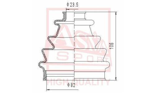 Пыльник ШРУСа Asva, арт. ASBT-70