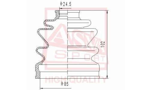 Комплект пыльника ШРУСа Asva, арт. ASBT-21