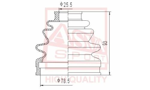 Пыльник ШРУСа Asva, арт. ASBT-24