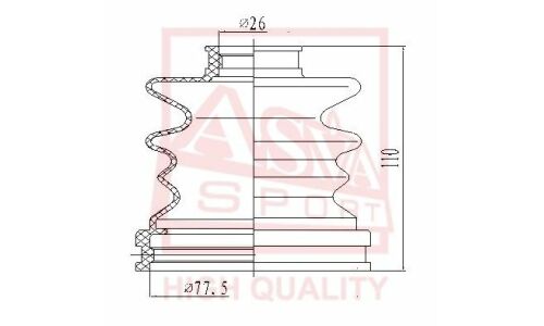 Пыльник ШРУСа Asva, арт. ASBT-12