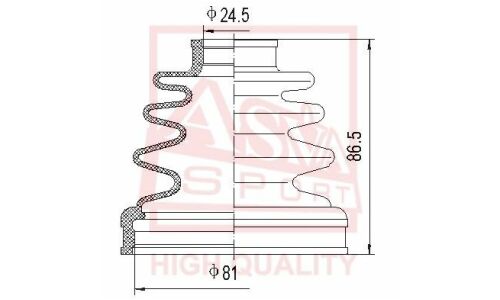 Комплект пыльника ШРУСа Asva, арт. ASBT-66