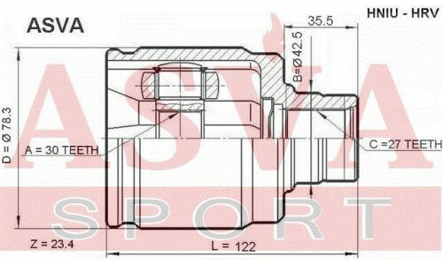 ШРУС Asva, внутренний, арт. HNIU-HRV