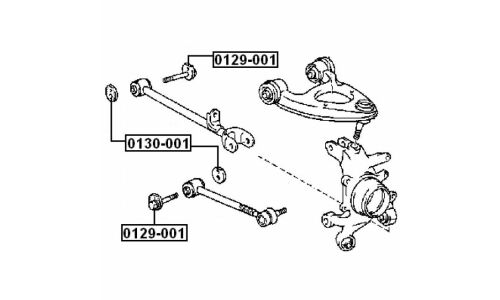 Болт регулировочный (эксцентрик) Febest 0129-001, для Toyota/Lexus (OEM 48190-22030)