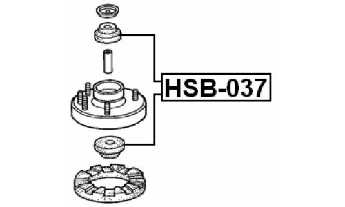 Втулка амортизатора Febest, арт. HSB-037