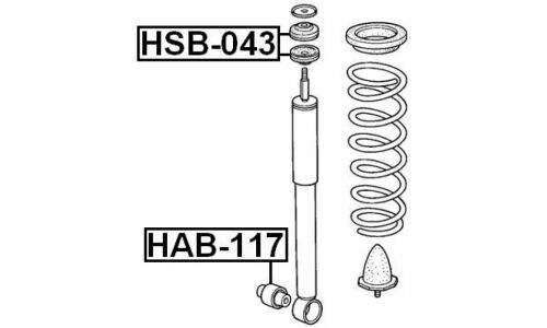 Втулка амортизатора Febest, арт. HSB-043