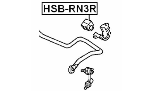 Втулка стабилизатора Febest, арт. HSB-RN3R