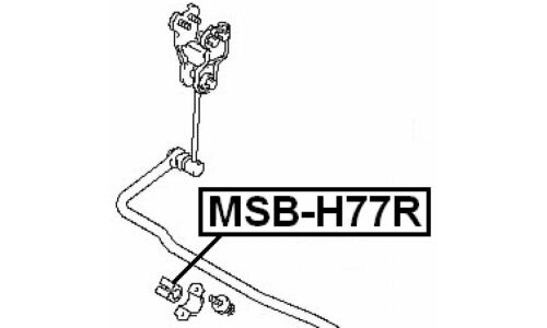 Втулка стабилизатора Febest, арт. MSB-H77R