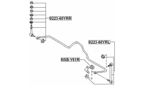 Втулка стабилизатора Febest, арт. NSB-Y61R