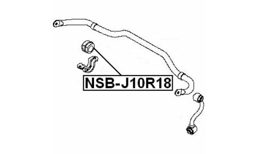 Втулка Febest, арт. NSB-J10R18