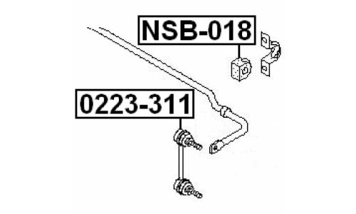 Втулка стабилизатора Febest, арт. NSB-018