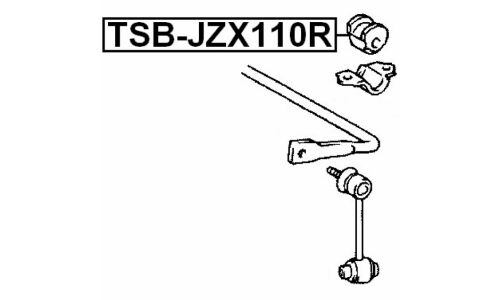 Втулка стабилизатора Febest, арт. TSB-JZX110R