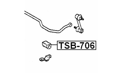 Втулка стабилизатора Febest, арт. TSB-706