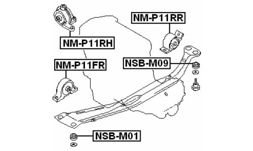 Втулка Febest, арт. NSB-M01