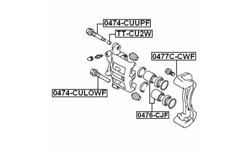 Направляющая тормозного суппорта Febest, передняя, арт. 0474-CUUPF