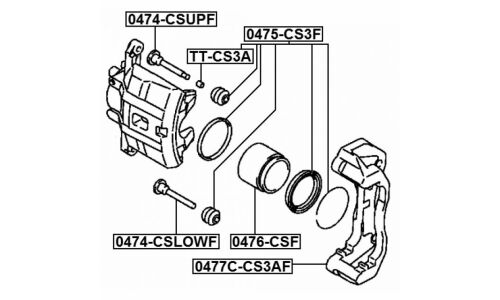 Направляющая тормозного суппорта Febest, передняя, арт. 0474-CSUPF