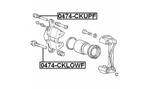 Направляющая тормозного суппорта Febest, передняя, арт. 0474-CKUPF