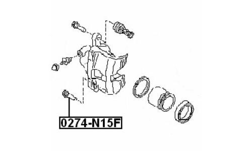 Направляющая тормозного суппорта Febest, передняя, арт. 0274-N15F