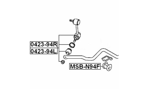 Втулка стабилизатора Febest, арт. MSB-N94F