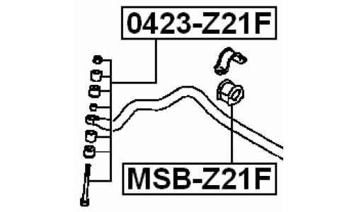 Втулка стабилизатора Febest, арт. MSB-Z21F