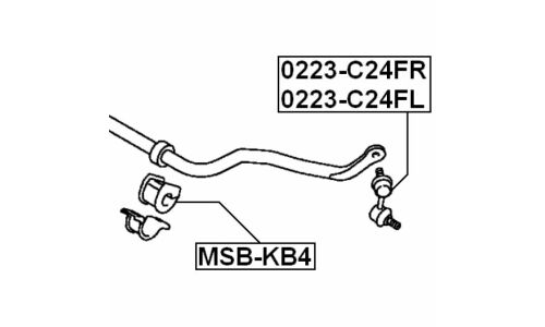 Втулка стабилизатора Febest, арт. MSB-KB4