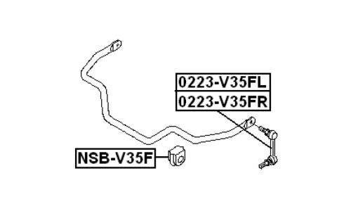 Втулка стабилизатора Febest, арт. NSB-V35F