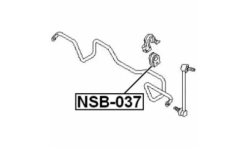 Втулка стабилизатора Febest, арт. NSB-037