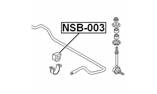 Втулка стабилизатора Febest, арт. NSB-003