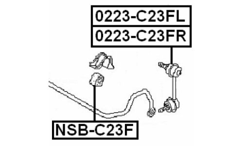 Втулка стабилизатора Febest, арт. NSB-C23F