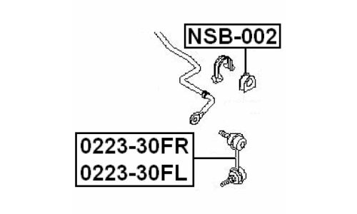 Втулка стабилизатора Febest, арт. NSB-002