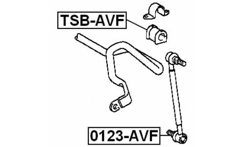 Втулка стабилизатора Febest, арт. TSB-AVF