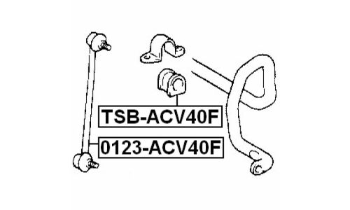 Втулка стабилизатора Febest, арт. TSB-ACV40F