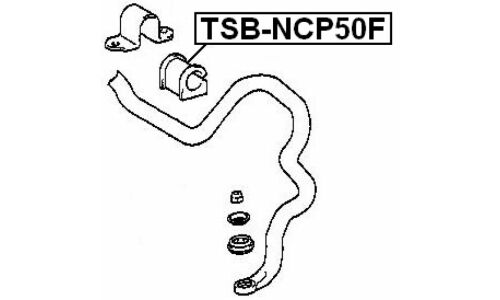 Втулка стабилизатора Febest, арт. TSB-NCP50F