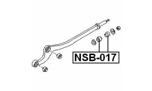 Втулка рычага Febest, арт. NSB-017