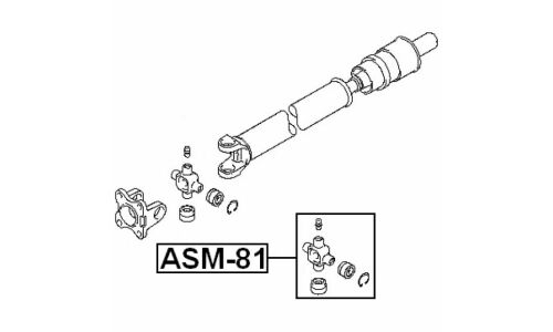 Крестовина карданной передачи Febest, арт. ASM-81