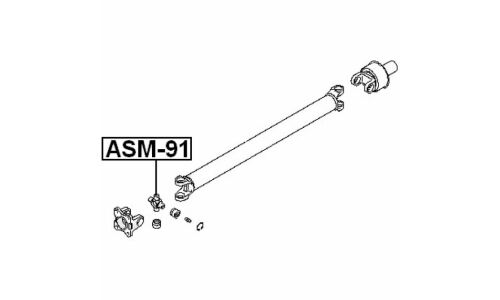 Крестовина карданного вала 25x76.8 Febest, арт. ASM-91