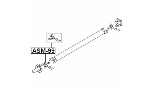 Крестовина карданного вала 30x71.5/101 Febest, арт. ASM-99