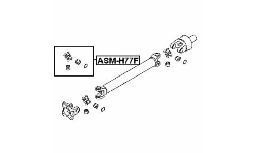 Крестовина карданного вала переднего 25x65 Febest, арт. ASM-H77F