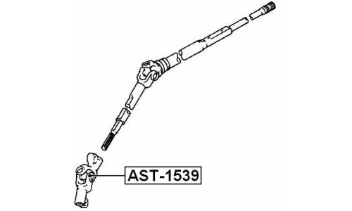Крестовина ру 15x39 | прав/лев Febest, арт. AST-1539