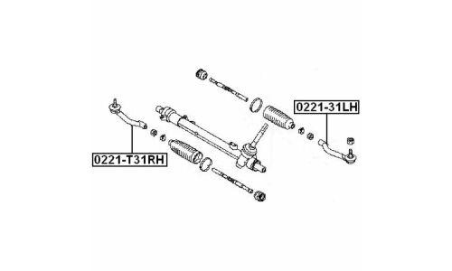 Наконечник рулевой тяги Febest, арт. 0221-T31RH