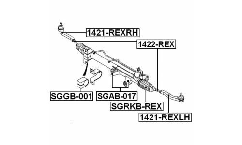 Наконечник рулевой тяги Febest, арт. 1421-REXRH