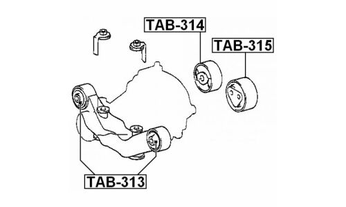 Подушка дифференциала Febest, арт. TAB-315