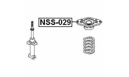 Опора амортизатора Febest, задняя, правая/левая, арт. NSS-029
