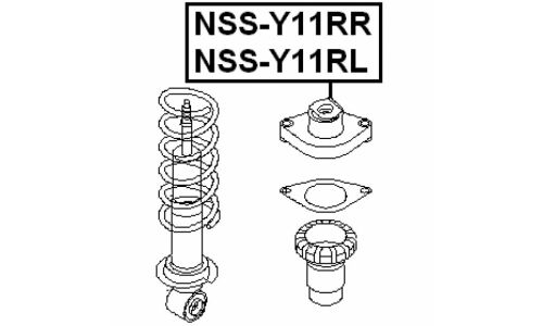 Опора амортизатора Febest задняя, левая, арт. NSS-Y11RL