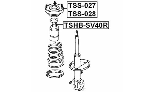 Опора амортизатора Febest задняя, левая, арт. TSS-028