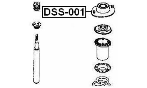 Опора амортизатора Febest, передняя, правая/левая, арт. DSS-001
