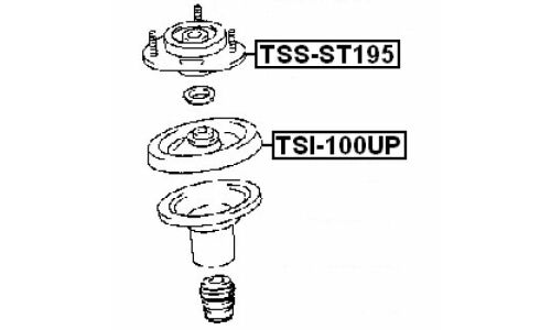 Опора амортизатора Febest передняя, правая/левая, арт. TSS-ST195