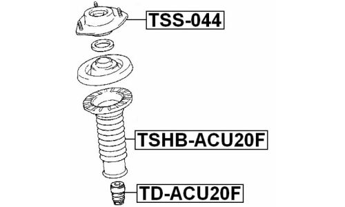 Опора амортизатора Febest передняя, правая/левая, арт. TSS-044