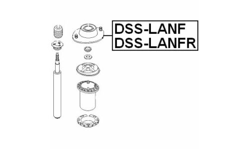 Опора амортизатора Febest, передняя, правая, арт. DSS-LANFR