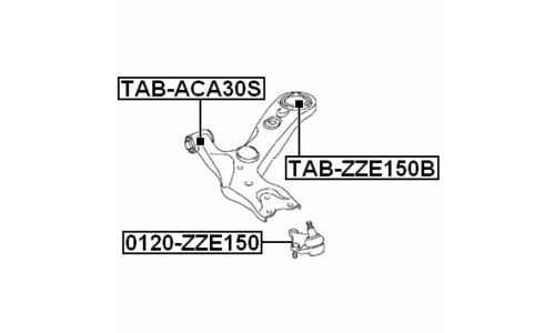 Опора шаровая Febest, передняя, нижняя, арт. 0120-ZZE150