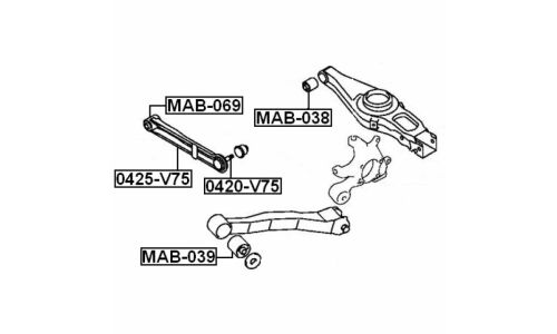 Опора шаровая Febest, арт. 0420-V75